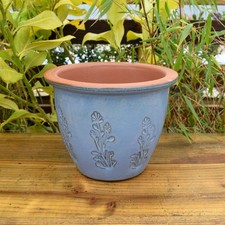 Plant Pot Ceramic 22cm Blue