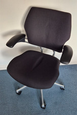 Humanscale Freedom Ergonomic Executive Office Chair - Polished Aluminium Black