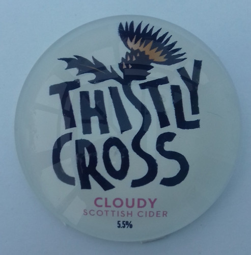 Thistly cross domed acrylic - domed,