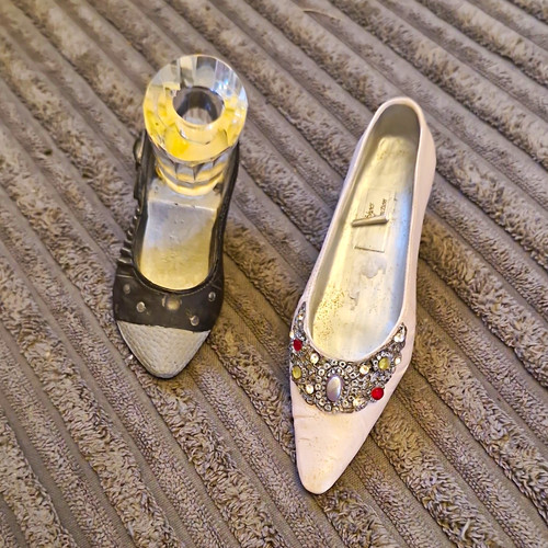 Shoebill resin shoe ornament - resin,