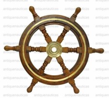 18" Vintage Wooden Ship Wheel