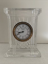Waterford Crystal Mantel Clock Battery Operated, In Perfect Condition