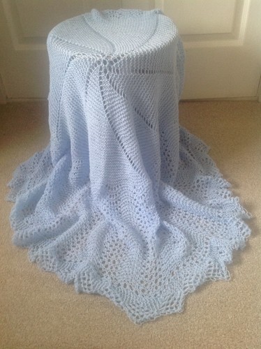 Hand knitted blue baby - blue,