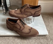 Dune London ‘Sulphur’ Brown Suede Brogues Dress Shoe Size 8/42 NEW