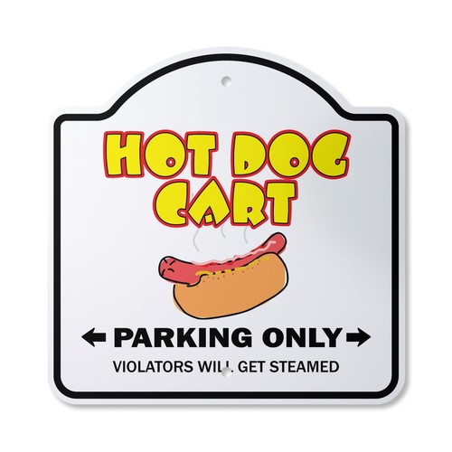 Hot dog cart - plastic, sign