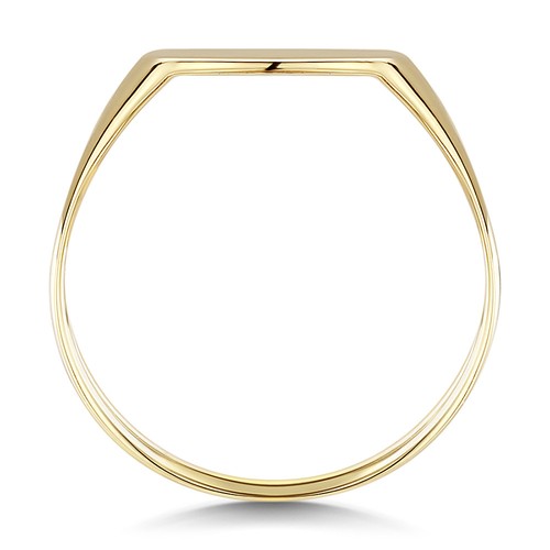 9ct yellow gold signet - 9ct, ring