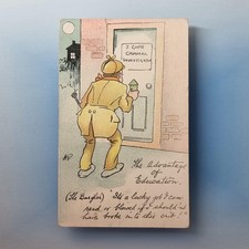 Comic Postcard 1907 Burglar Cosh Criminal Investigators H.P. Artist Signed