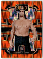 Panini Select WWE 2024 No. 51 The Great Khali Orange Flood Prizm