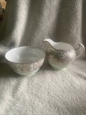 Royal Vale Jug And Bowl Vintage Bone China Gold Pattern