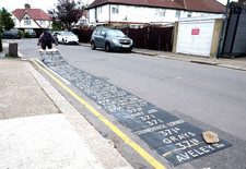 LONDON TRANSPORT COUNTRY AREA GRAYS (GY) CANVAS FRONT BOX BLIND 3/7/72 AVELEY