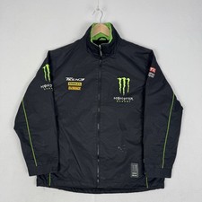 Monster Tech 3  Racing Jacket Windbreaker Energy Black Green Mens Medium