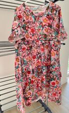 Women summer dress, nearly new, multicolored flower prints, size M