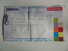 CHELSEA v REAL ZARAGOZA | 2004/2005 | ZOLA TESTIMONIAL TICKET | 8 AUG 2004