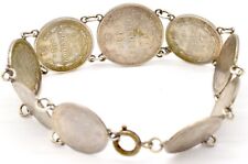 Silver Coin Bracelet Russian Kopeck 20k 15k 10k 23g 200mm Unique Gift Jewellery