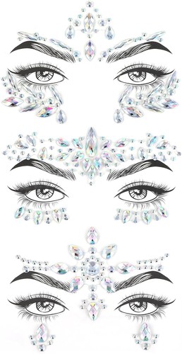 Music festival face jewels - face, 3