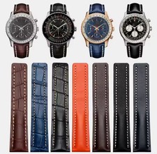 Watch Strap Band Leather Wristband For Breitling Navitimer and Avenger Watch