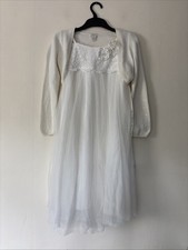 Girls Monsoon Occasion Dress & Cardigan Set Cream Maxi Approx Age 6-7