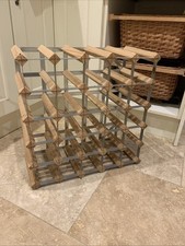 Pine And Metal Wine Rack
