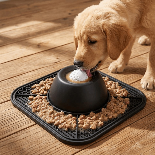 Slow feeder dog - slow,