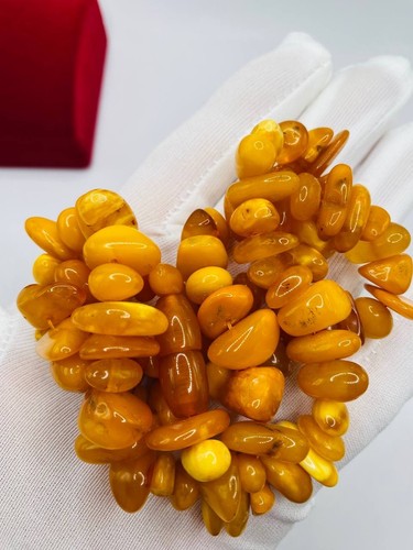 Vintage necklace natural amber - vintage,