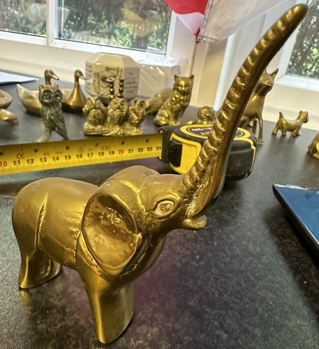Vintage brass elephant - vintage,
