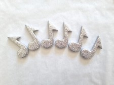 12 GLITTERY SILVER MUSIC