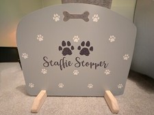 Staffie Stopper, Dog Stop, Personalised, Stair Gate, Door Gate for Staffies