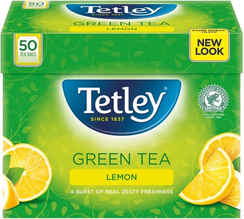 Tetley green tea lemon box - tetley, lemon,