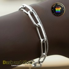 Luxury Silver Bracelet Curb