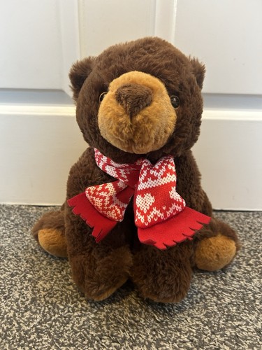 Tesco brien bear knitted red - knitted,