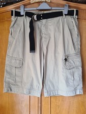 NEXT Mens Cargo Shorts Khaki Tan Size 38 NWT 70% Cotton Blend