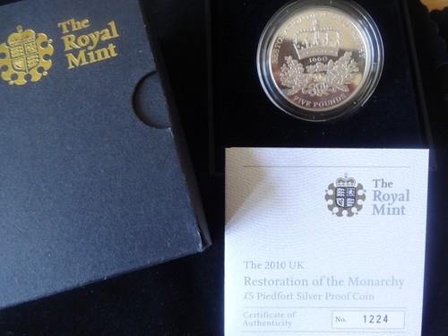 2010 silver proof - piedfort, £5