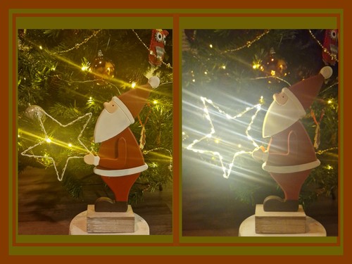 30cm large xmas wooden santa - 30cm,