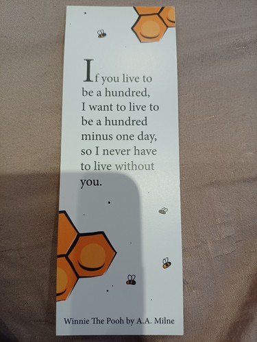 Milne quote bookmark - milne,