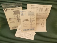 Meddings Drilling Machines Parts List and Breakdown