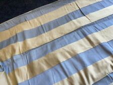 4m Duresta Gold Duck Egg Blue Stripe Fabric Cushion Chair Stool Reupholstery