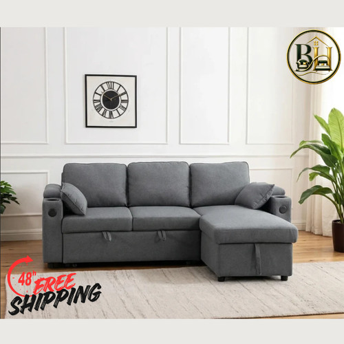 Francesca grey fabric - grey, sofa