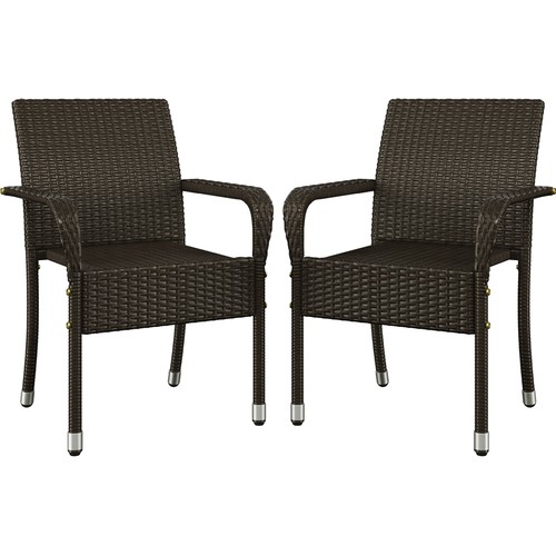 2pcs stackable rattan chair - 2pcs,