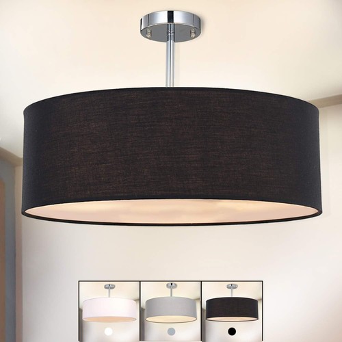 Modern black fabric pendant - modern,