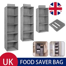 Tidy Hanger Hanging Wardrobe Storage Organiser Shelf Kids Clothes Bag Shoes Box