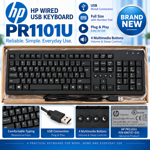 Wired usb keyboard uk - hp,