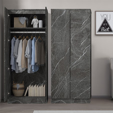 ZITA Grey Marble 2pc Wardrobe