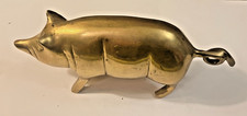 Vintage Cast Brass Pig