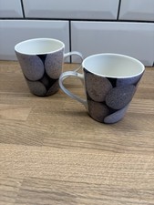 Pimpernel Mugs x 2  Pebble