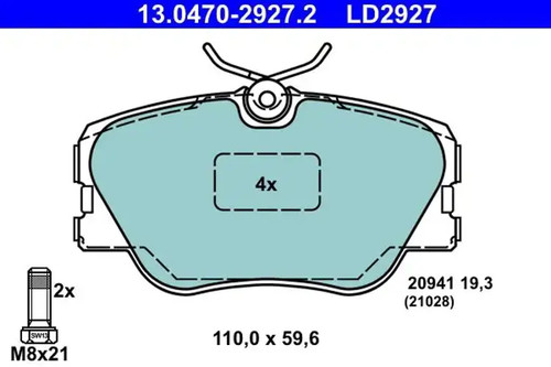 Brake pads 0470 2927 - brake, 13.0470-2927.2
