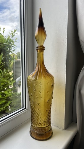 Vintage amber empoli glass - vintage,