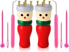 Wooden Spool Knitting Doll Set