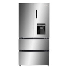 Tesla 539 Litres French Style American Fridge Freezer - Inox T571FRDX