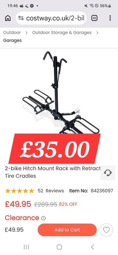 Bike rack hitch - 2-bike,