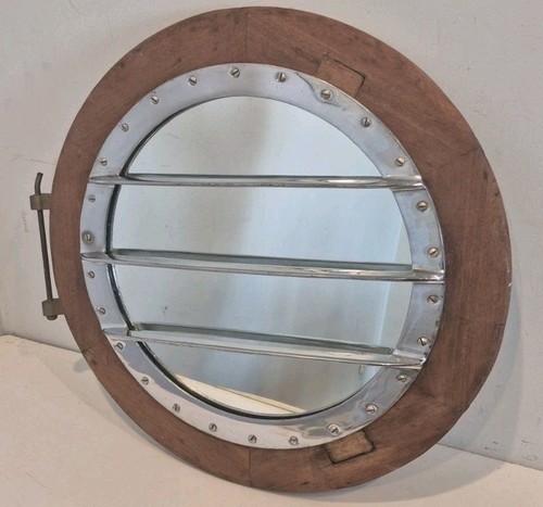 Antique brass nickel porthole - antique,